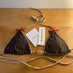 With Jean bikini top